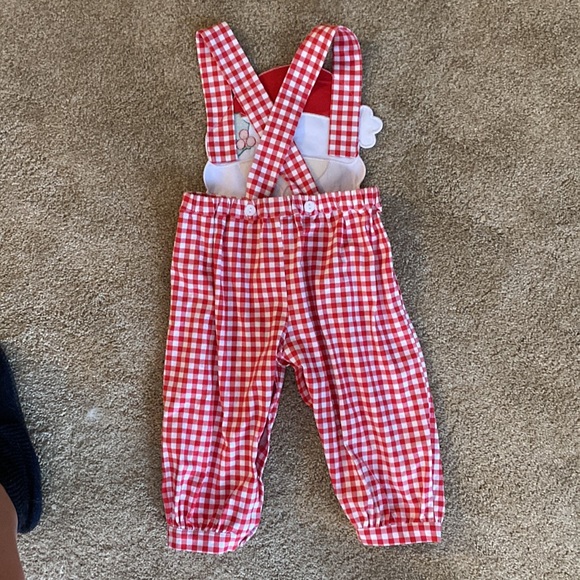 NWT Busy Bee Smocks Boy Santa Overalls 24m - Picture 4 of 6